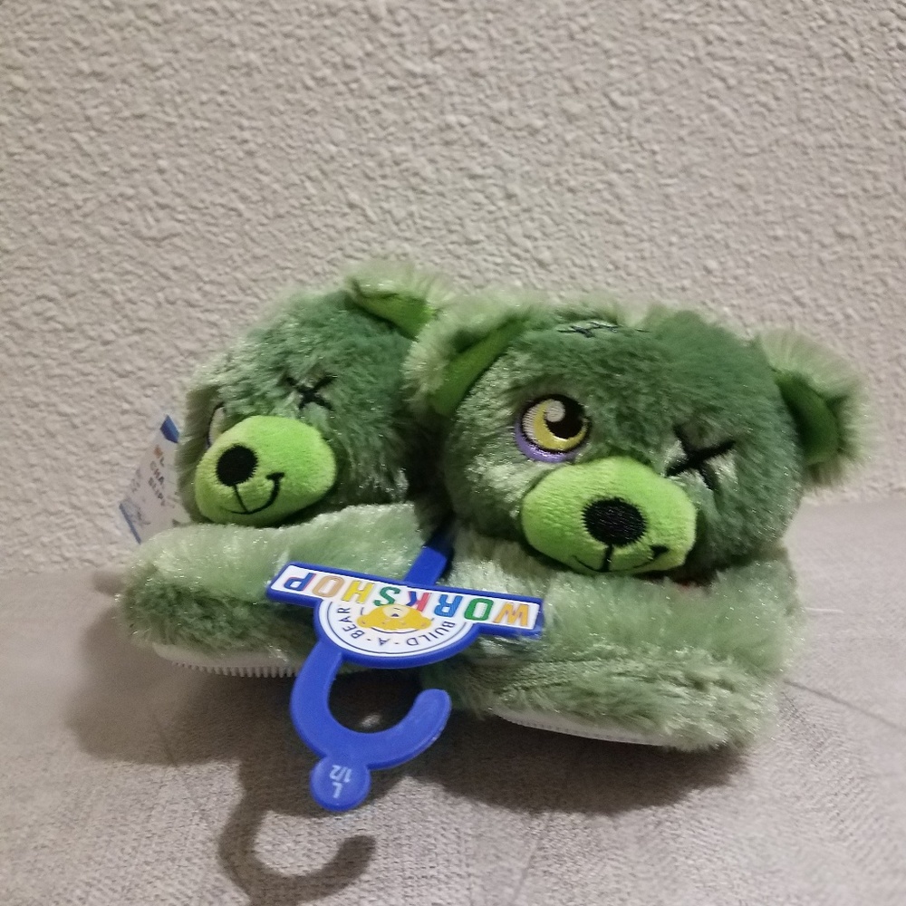 Build A Bear Zombie Bear Slippers